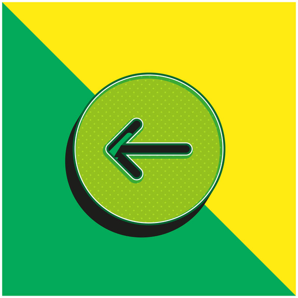 Зеленый и желтый современный 3-мерный логотип - Вектор,изображение