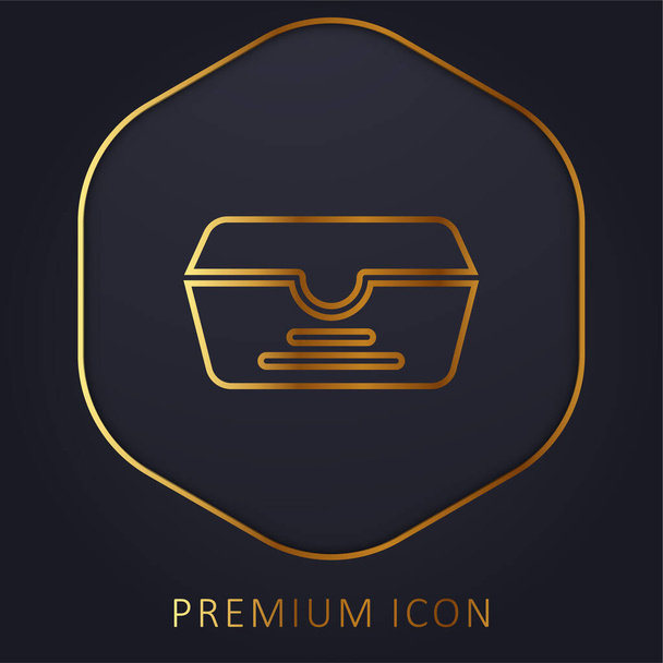 Logo premium lub ikona złotej linii - Wektor, obraz