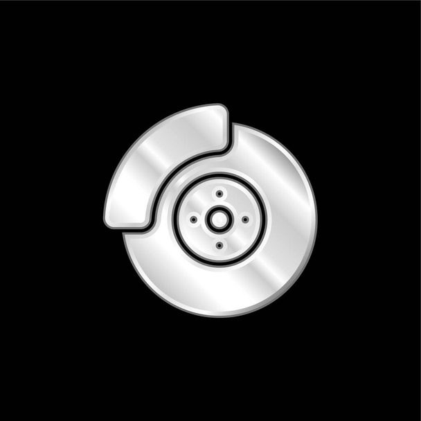 Alloy Wheel postříbřená kovová ikona - Vektor, obrázek