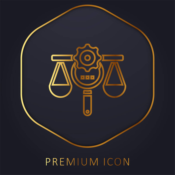Vantaggio linea dorata logo premium o icona - Vettoriali, immagini