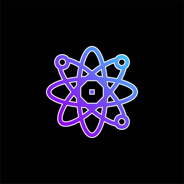 Icône vectorielle de dégradé bleu atome - Vecteur, image