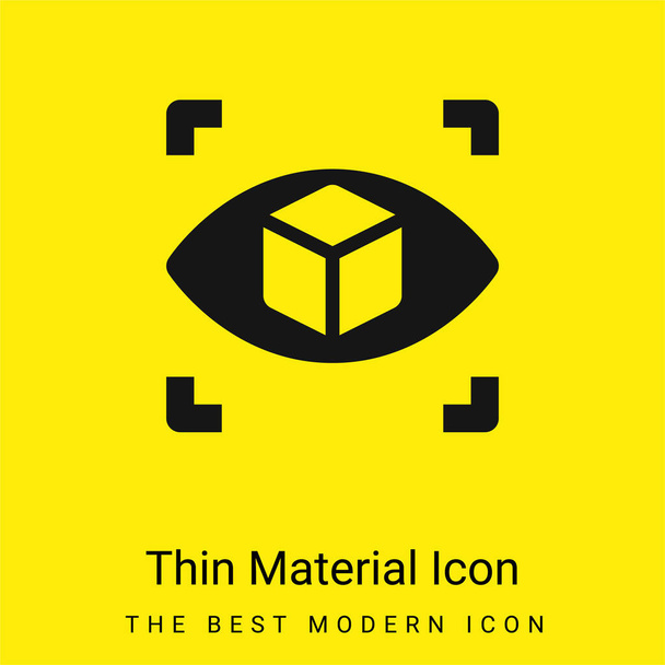 3ds minimal bright yellow material icon - Vector, Image
