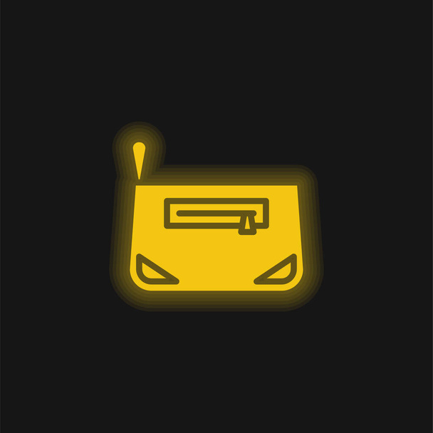 Сумка жовта сяюча неонова піктограма
 - Вектор, зображення