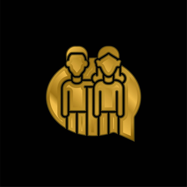 Advice gold plated metalic icon or logo vector - Vector, Image