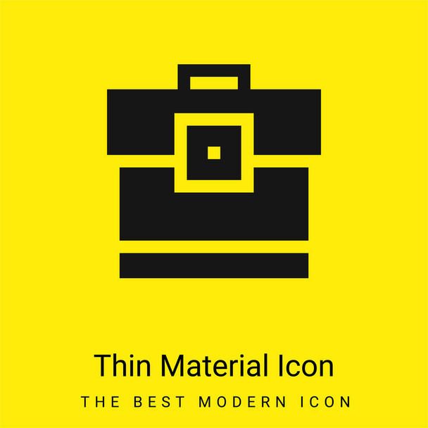 ブリーフケース最小明るい黄色の材料アイコン - ベクター画像