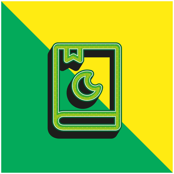 Baby Book Groen en geel modern 3D vector pictogram logo - Vector, afbeelding