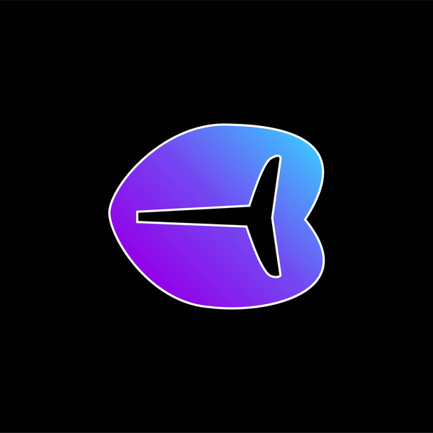 Bife Bife ícone vetor gradiente azul - Vetor, Imagem