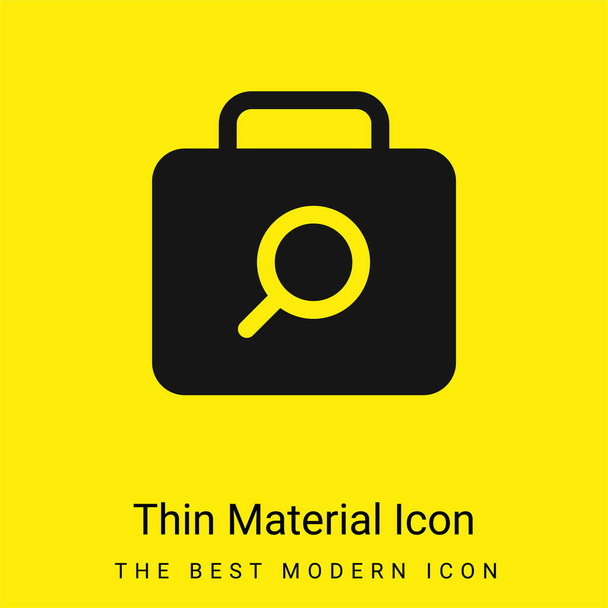 Aktatáska minimális fényes sárga anyag ikon - Vektor, kép