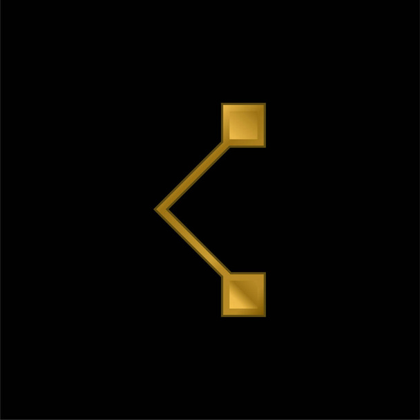 Abstrakcyjny złoty wektor metalicznej ikony lub logo - Wektor, obraz