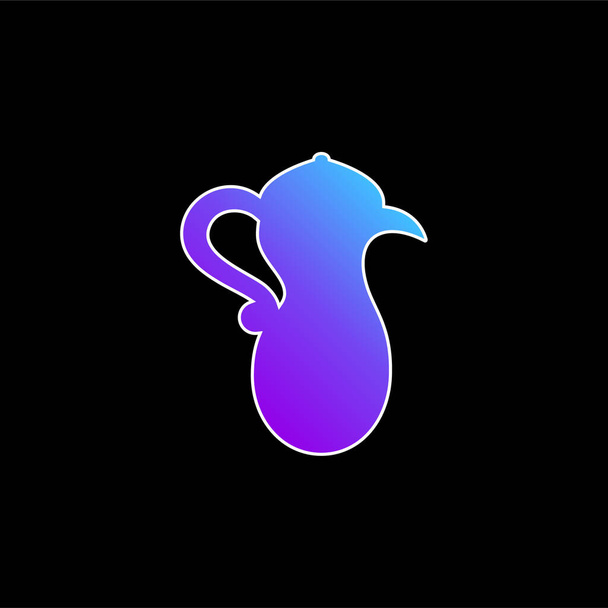 Arabic Teapot blue gradient vector icon - Vector, Image
