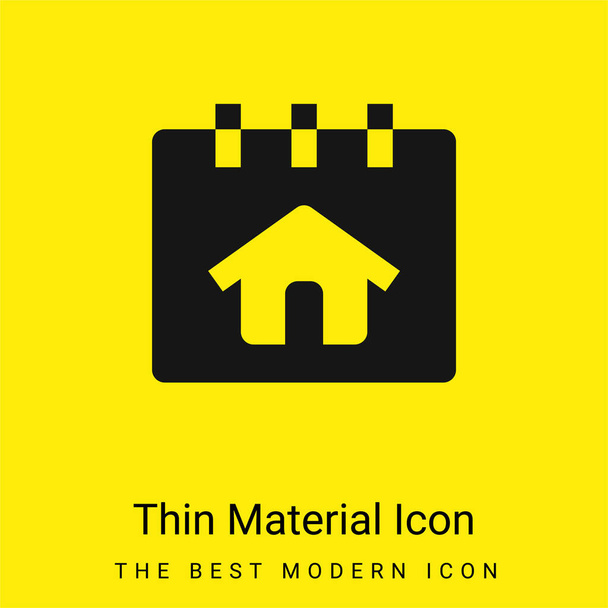 Reserva mínima ícone material amarelo brilhante - Vetor, Imagem
