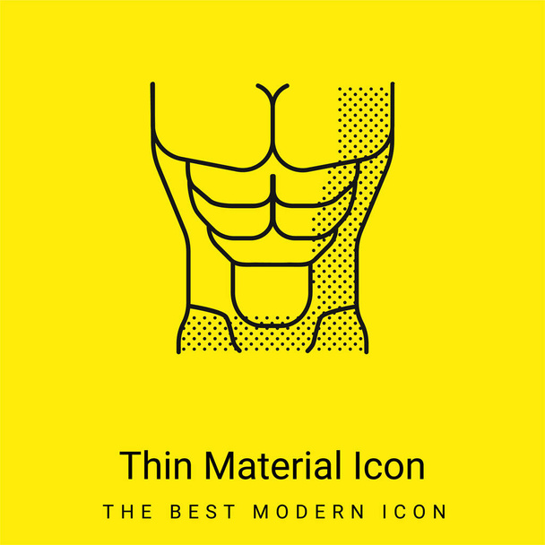 Abs minimal bright yellow material icon - Vector, Image