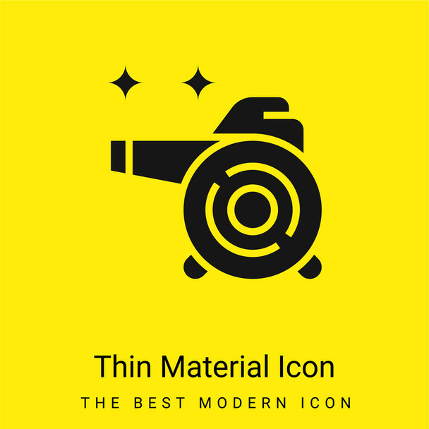 Air Blower minimal bright yellow material icon - Vector, Image