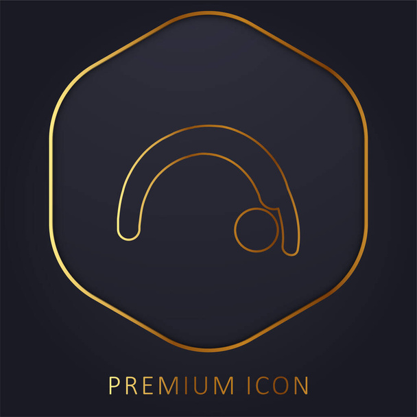 Backbend golden line premium logo or icon - Vector, Image
