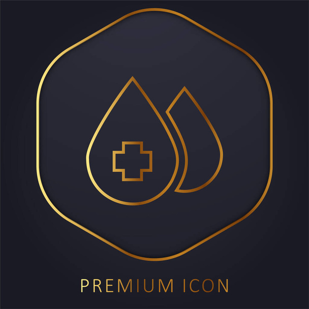 Vér arany vonal prémium logó vagy ikon - Vektor, kép