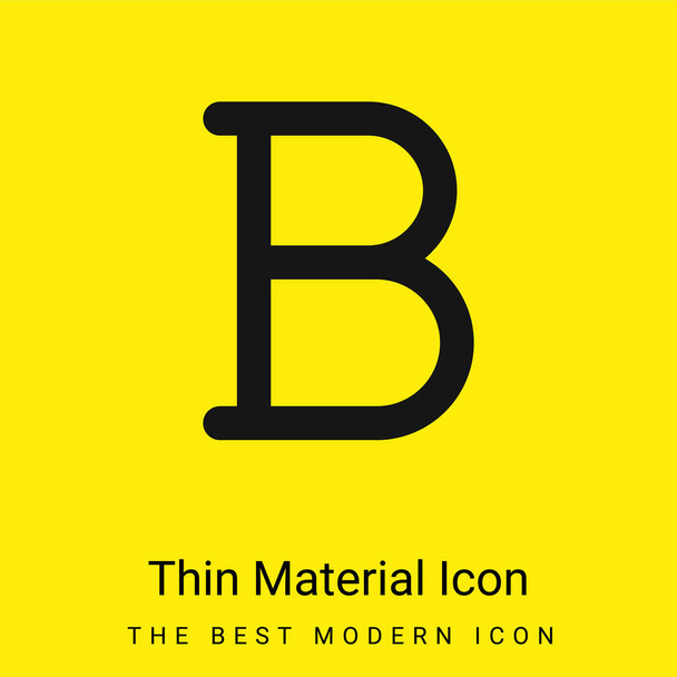 Tučná minimální jasně žlutá ikona materiálu - Vektor, obrázek