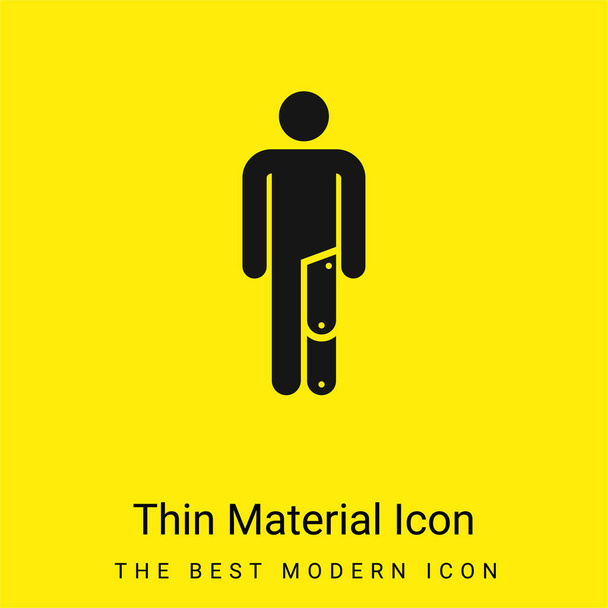 Amputace minimální jasně žlutý materiál ikona - Vektor, obrázek