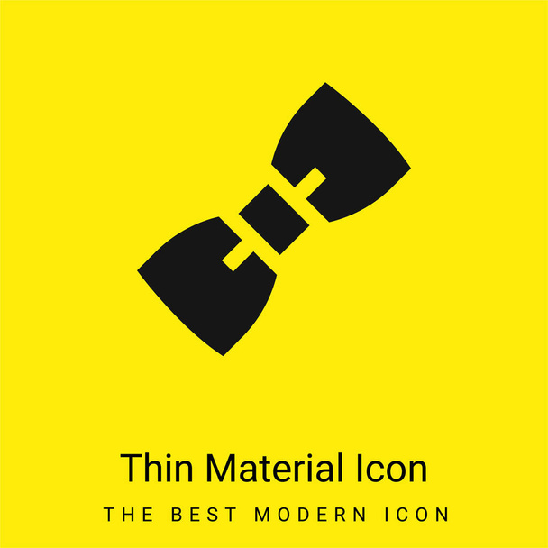 Bow Tie minimalna jasnożółta ikona materiału - Wektor, obraz