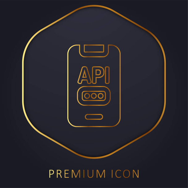 Api línea de oro logotipo premium o icono - Vector, imagen