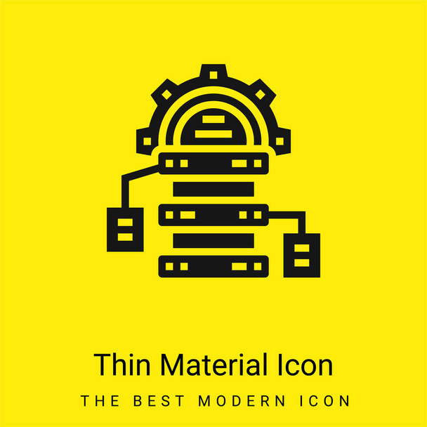 Big Data minimale helder geel materiaal icoon - Vector, afbeelding