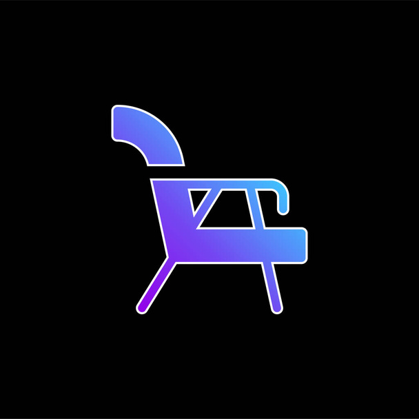 Символ синего градиента кресла - Вектор,изображение