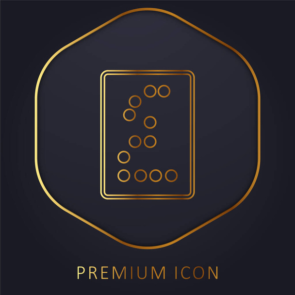 Braille Text golden line premium logo or icon - Vector, Image