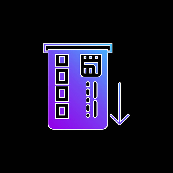 Icono de vector de gradiente azul ATM - Vector, Imagen