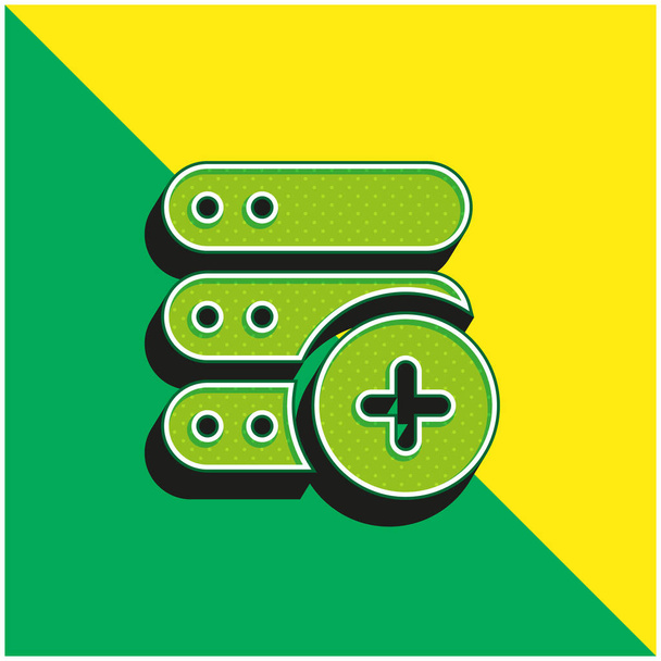 Add Green and yellow modern 3d vector icon logo - Vector, Image