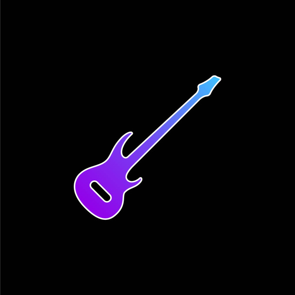 Bass Guitar blue gradient vector icon - Vector, Image