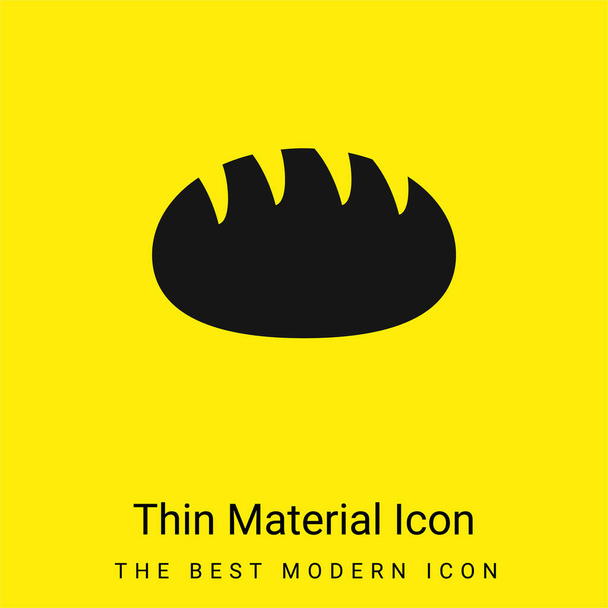 Pane icona materiale giallo brillante minimo - Vettoriali, immagini