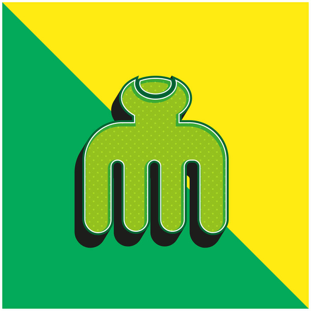 Beauty Zelená a žlutá moderní 3D vektorové logo - Vektor, obrázek