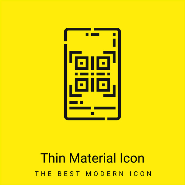 Codice a barre icona materiale giallo brillante minimo - Vettoriali, immagini