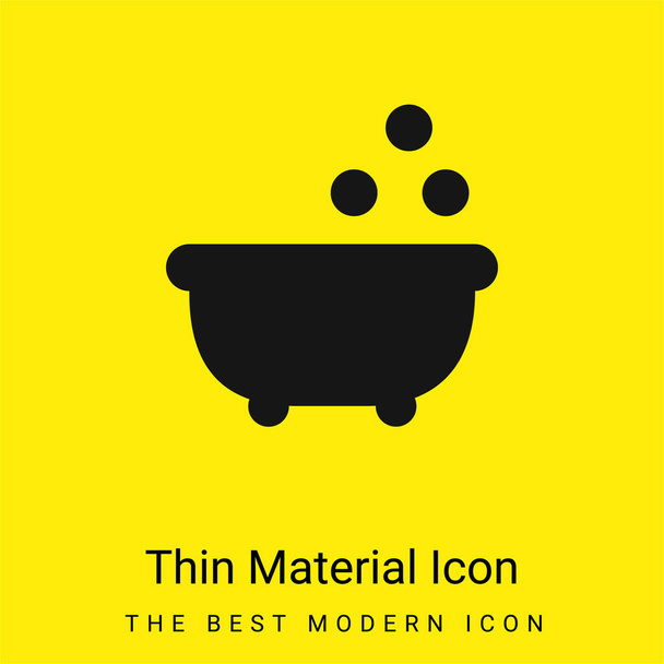 Vasca da bagno minimale giallo brillante materiale icona - Vettoriali, immagini