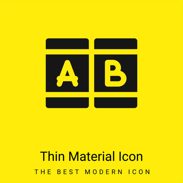 A minimal bright yellow material icon - Vector, Image