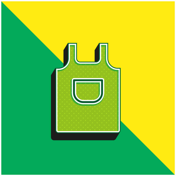 Apron Πράσινο και κίτρινο σύγχρονο 3d διάνυσμα εικονίδιο λογότυπο - Διάνυσμα, εικόνα