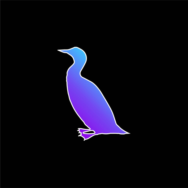 鳥の月の形青いグラデーションベクトルアイコン - ベクター画像