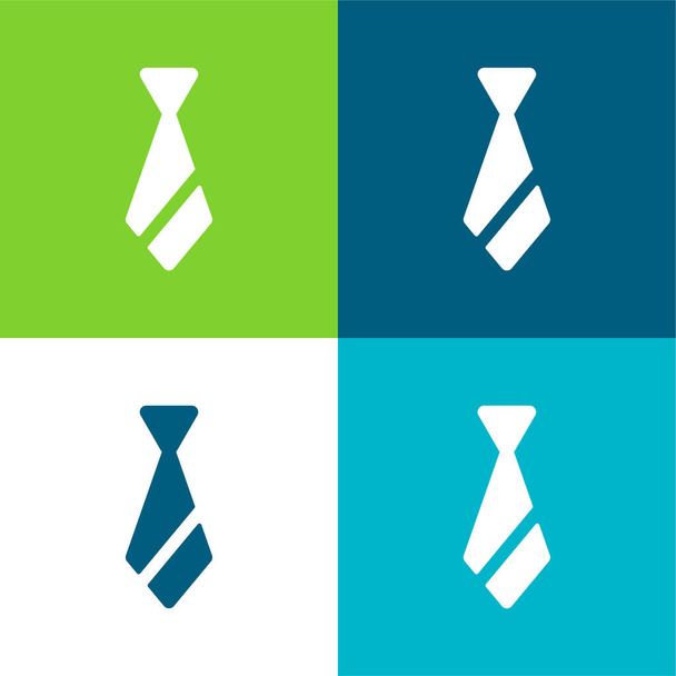 Tartozék Lapos négy szín minimális ikon készlet - Vektor, kép