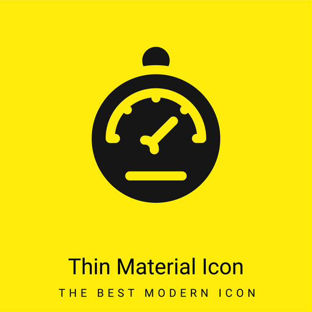Barometer minimal bright yellow material icon - Vector, Image