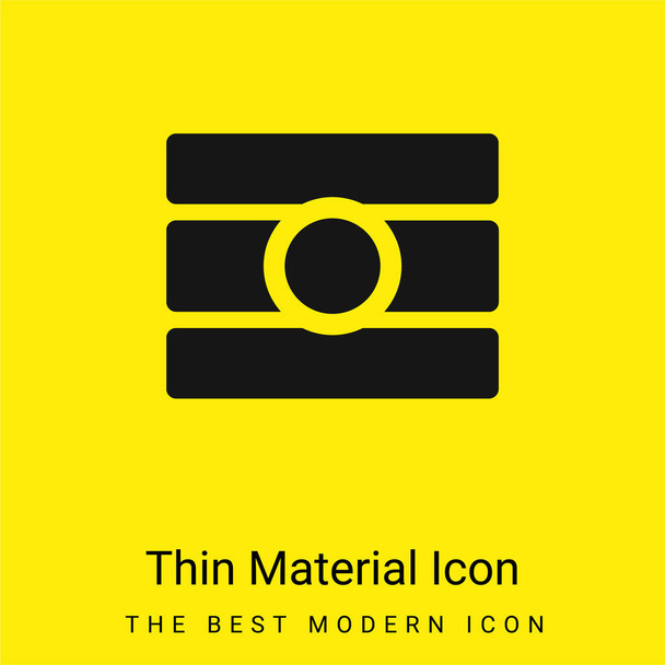 Bindi mínimo icono de material amarillo brillante - Vector, Imagen