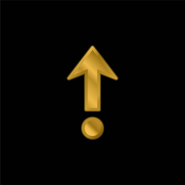 Freccia Da icona metallica placcata oro o logo vettore - Vettoriali, immagini