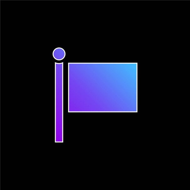 Fekete zászló kék gradiens vektor ikon - Vektor, kép