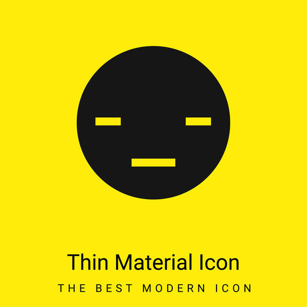 Saai minimaal helder geel materiaal icoon - Vector, afbeelding
