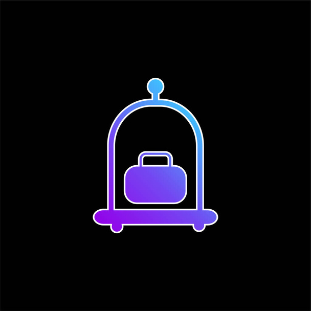 Vektorová ikona Baggage Cart blue gradient - Vektor, obrázek