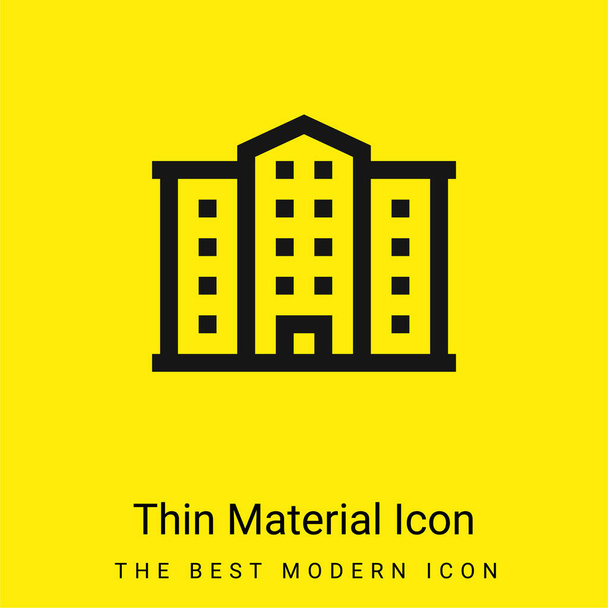 Appartamento minimale luminoso icona materiale giallo - Vettoriali, immagini