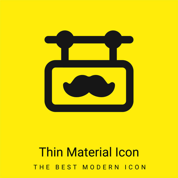 Barber minimale helder geel materiaal pictogram - Vector, afbeelding