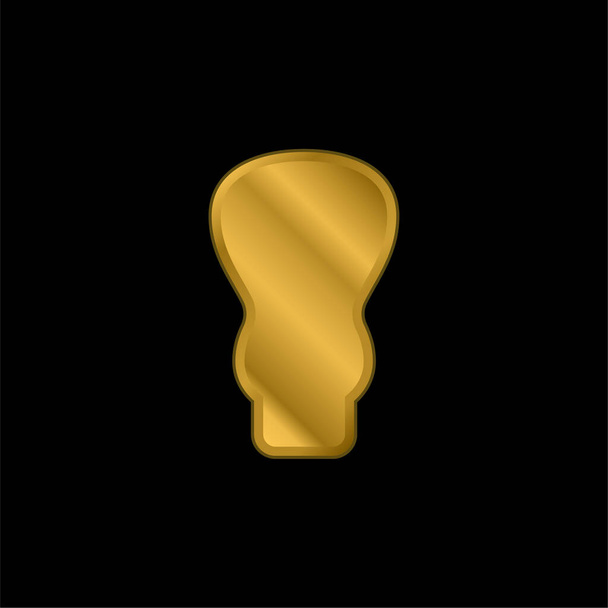 Bottiglia oro placcato icona metallica o logo vettoriale - Vettoriali, immagini