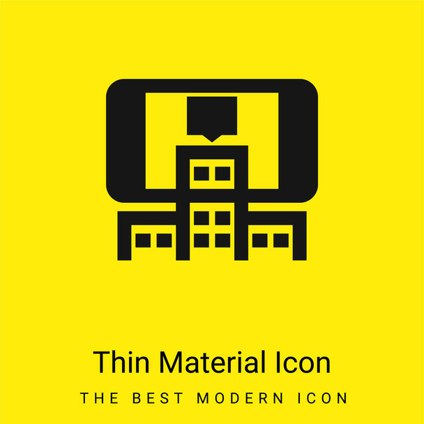 Augmented Reality minimal bright yellow material icon - Vector, Image