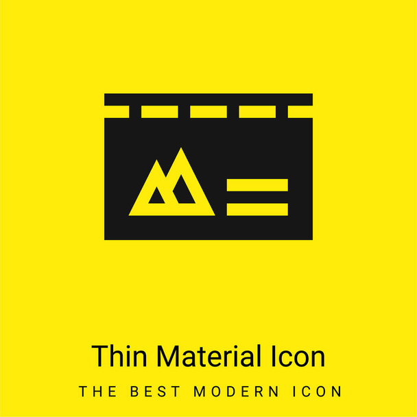 Banner minimaalinen kirkkaan keltainen materiaali kuvake - Vektori, kuva