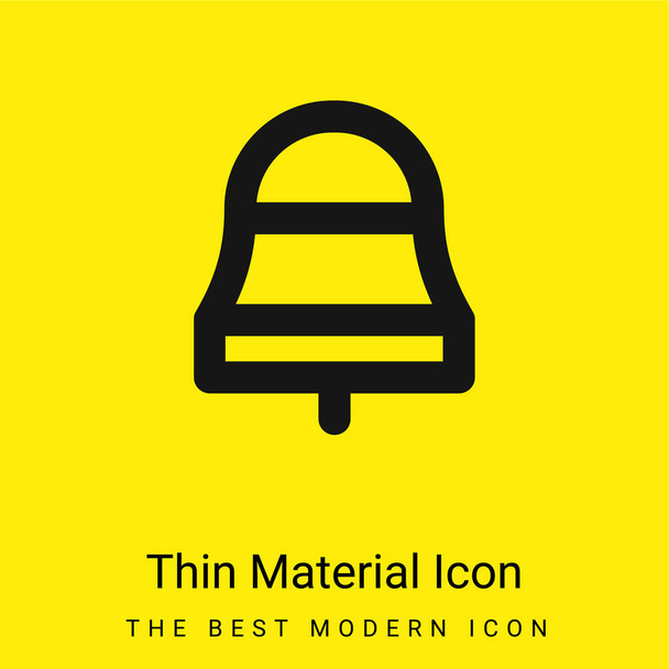 Zvonek minimální jasně žlutý materiál ikona - Vektor, obrázek