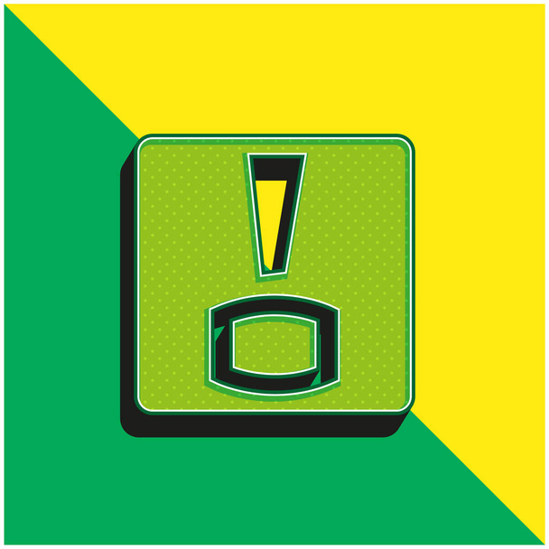 Logotipo de Bitacoras verde y amarillo moderno vector 3d icono del logotipo - Vector, Imagen